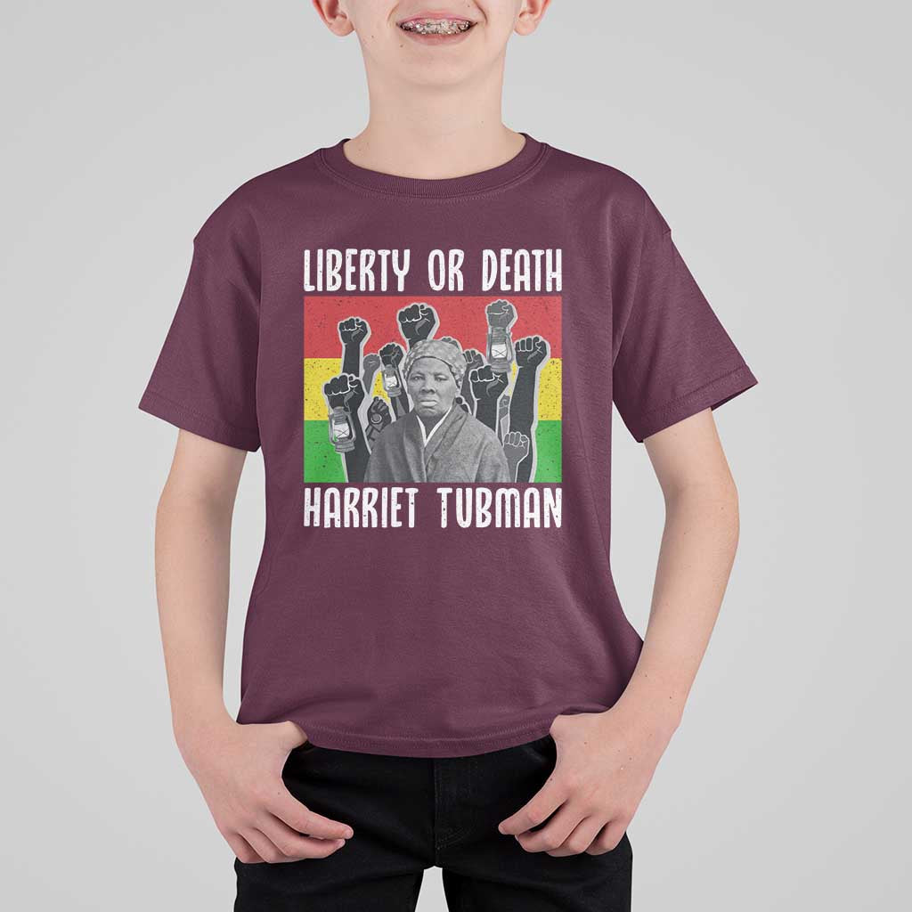 Harriet Tubman T Shirt For Kid Liberty Or Death Women Empowerment Quote - Wonder Print Shop