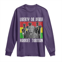 Harriet Tubman Long Sleeve Shirt Liberty Or Death Women Empowerment Quote - Wonder Print Shop
