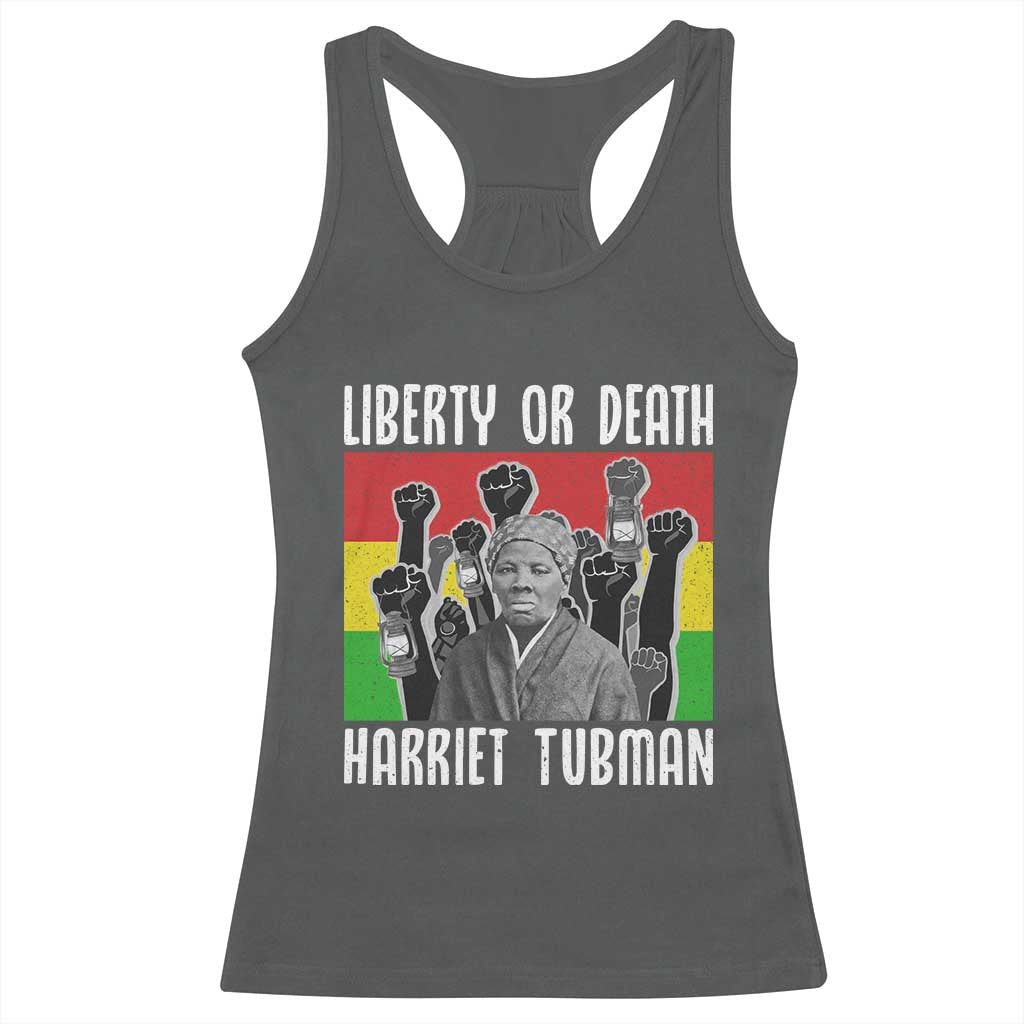 Harriet Tubman Racerback Tank Top Liberty Or Death Women Empowerment Quote - Wonder Print Shop