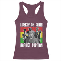 Harriet Tubman Racerback Tank Top Liberty Or Death Women Empowerment Quote - Wonder Print Shop