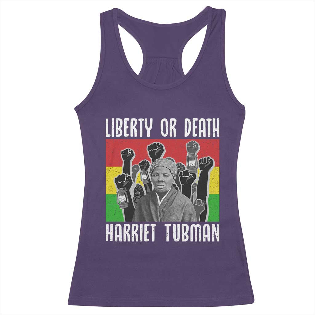 Harriet Tubman Racerback Tank Top Liberty Or Death Women Empowerment Quote - Wonder Print Shop