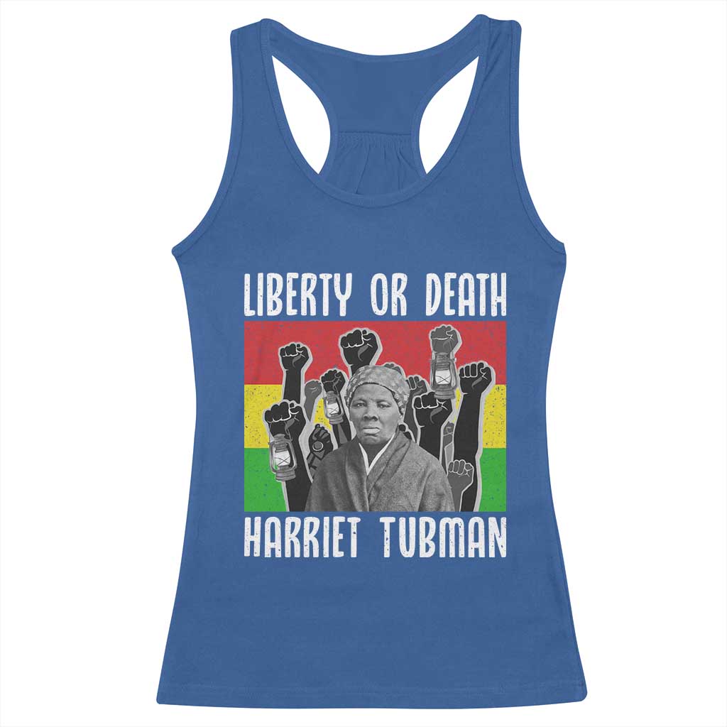 Harriet Tubman Racerback Tank Top Liberty Or Death Women Empowerment Quote - Wonder Print Shop