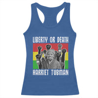 Harriet Tubman Racerback Tank Top Liberty Or Death Women Empowerment Quote - Wonder Print Shop