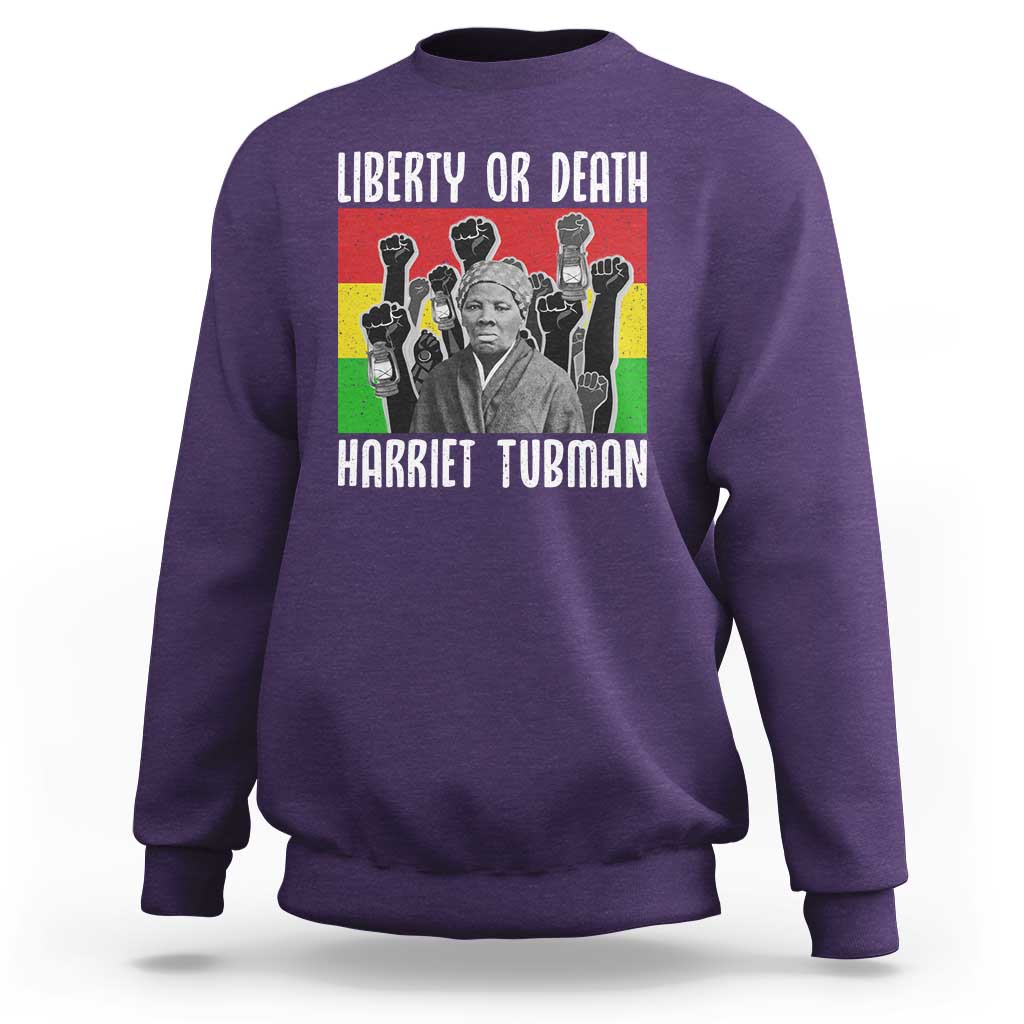 Harriet Tubman Sweatshirt Liberty Or Death Women Empowerment Quote - Wonder Print Shop