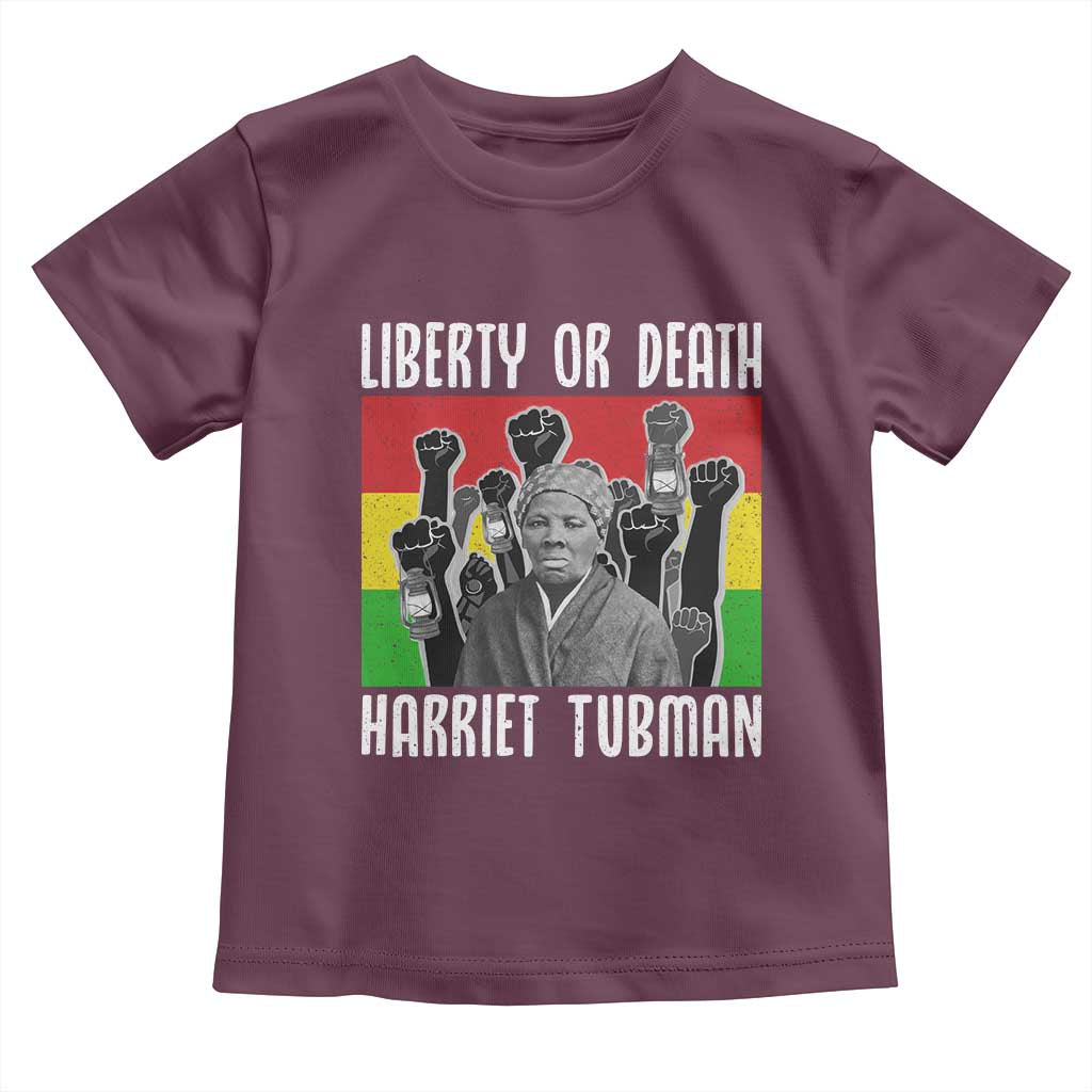 Harriet Tubman Toddler T Shirt Liberty Or Death Women Empowerment Quote - Wonder Print Shop