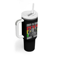 Harriet Tubman Tumbler With Handle Liberty Or Death Women Empowerment Quote - Wonder Print Shop