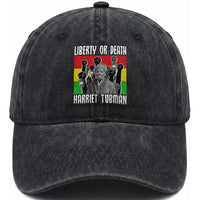 Harriet Tubman Washed Cotton Baseball Cap Liberty Or Death Women Empowerment Quote