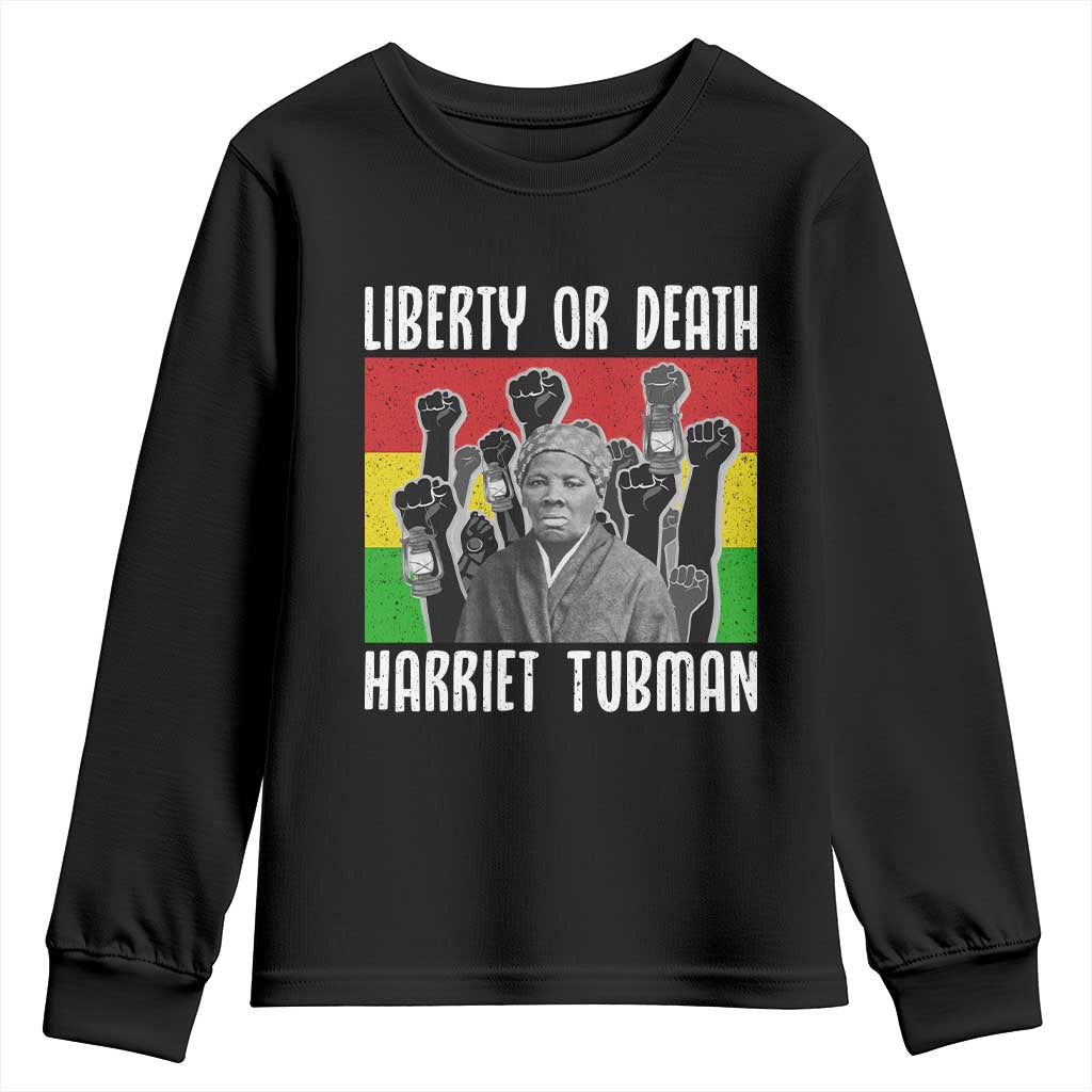 Harriet Tubman Youth Sweatshirt Liberty Or Death Women Empowerment Quote - Wonder Print Shop