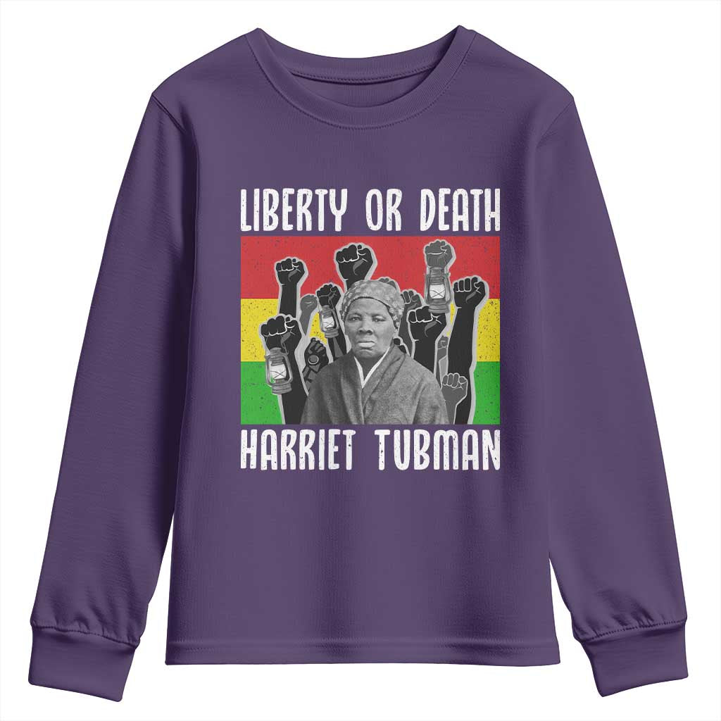 Harriet Tubman Youth Sweatshirt Liberty Or Death Women Empowerment Quote - Wonder Print Shop