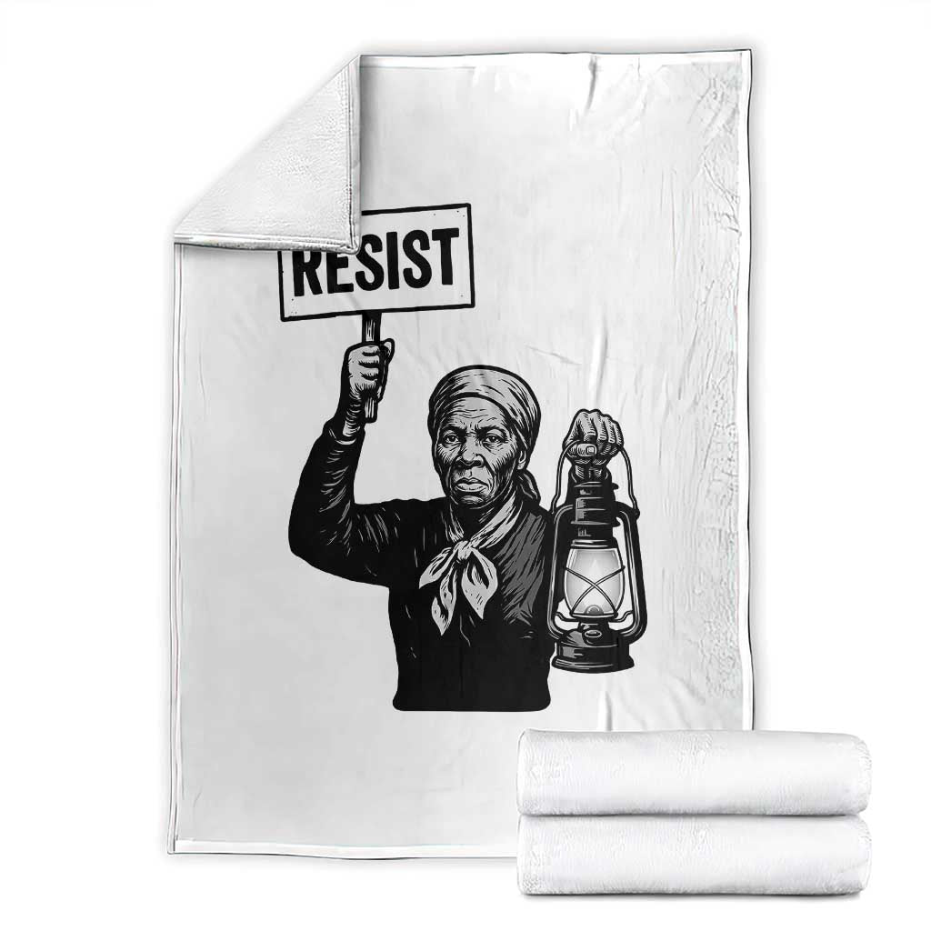 Harriet Tubman Says Resist Throw Blanket Women Empowerment Quote - Wonder Print Shop
