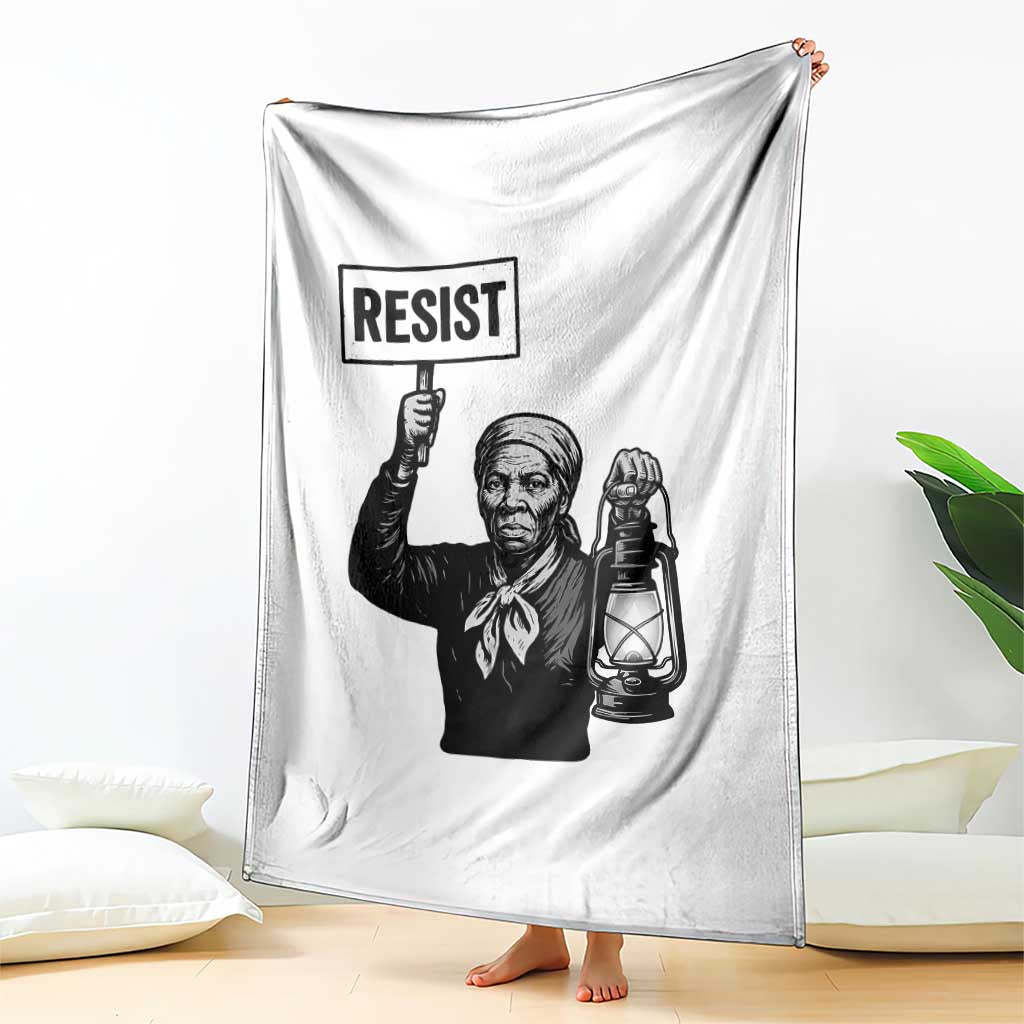 Harriet Tubman Says Resist Throw Blanket Women Empowerment Quote - Wonder Print Shop