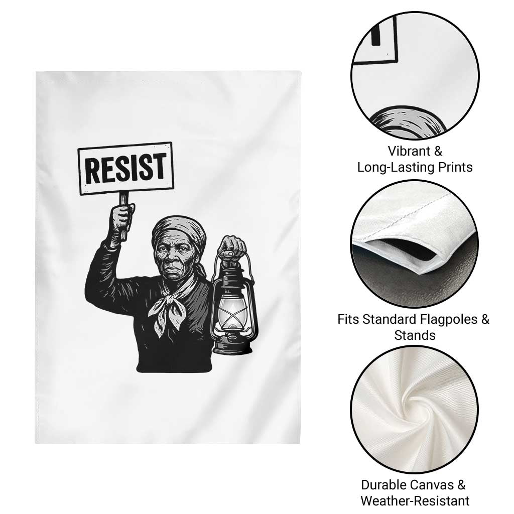 Harriet Tubman Says Resist Garden Flag Women Empowerment Quote - Wonder Print Shop