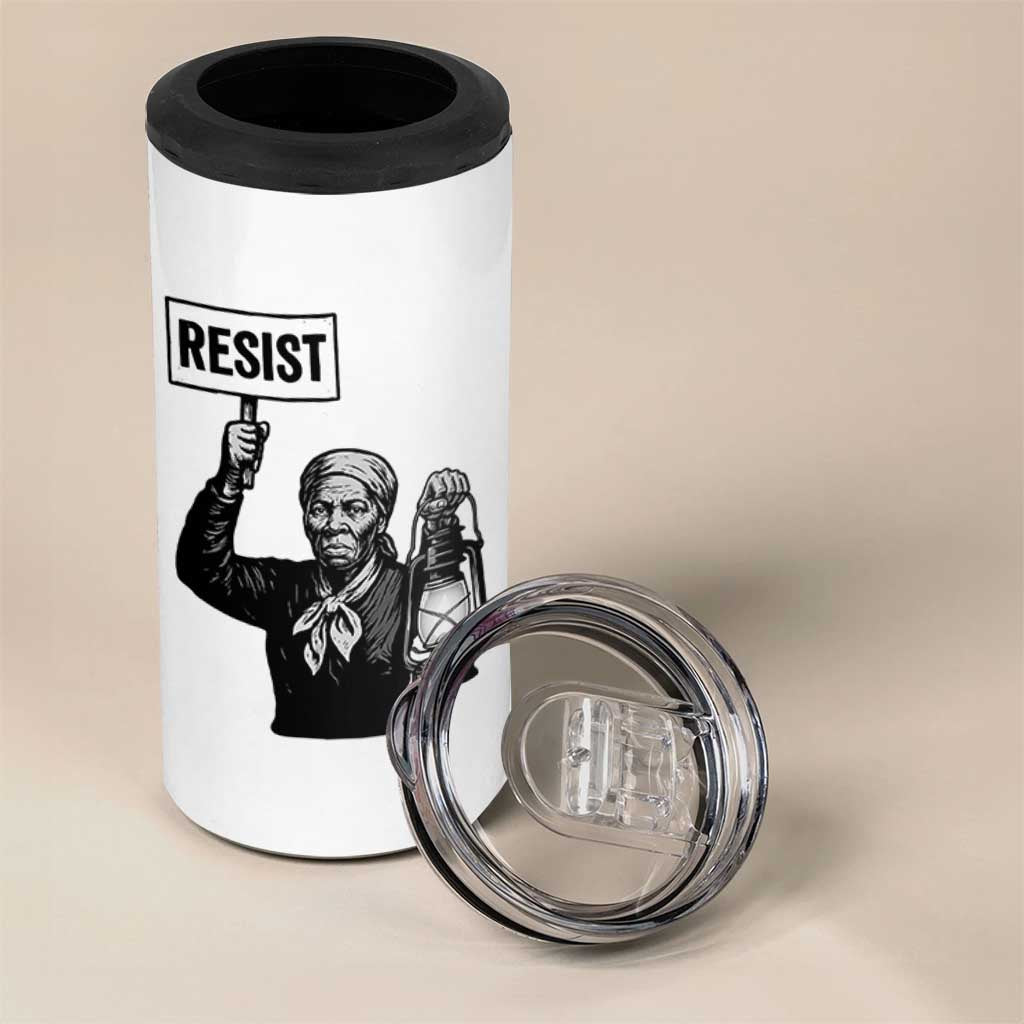 Harriet Tubman Says Resist 4 in 1 Can Cooler Tumbler Women Empowerment Quote - Wonder Print Shop