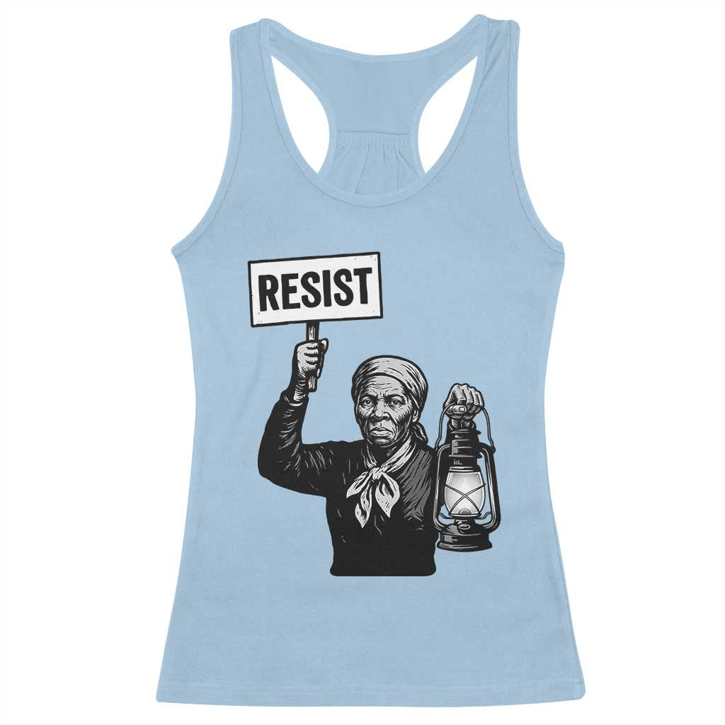Harriet Tubman Says Resist Racerback Tank Top Women Empowerment Quote - Wonder Print Shop