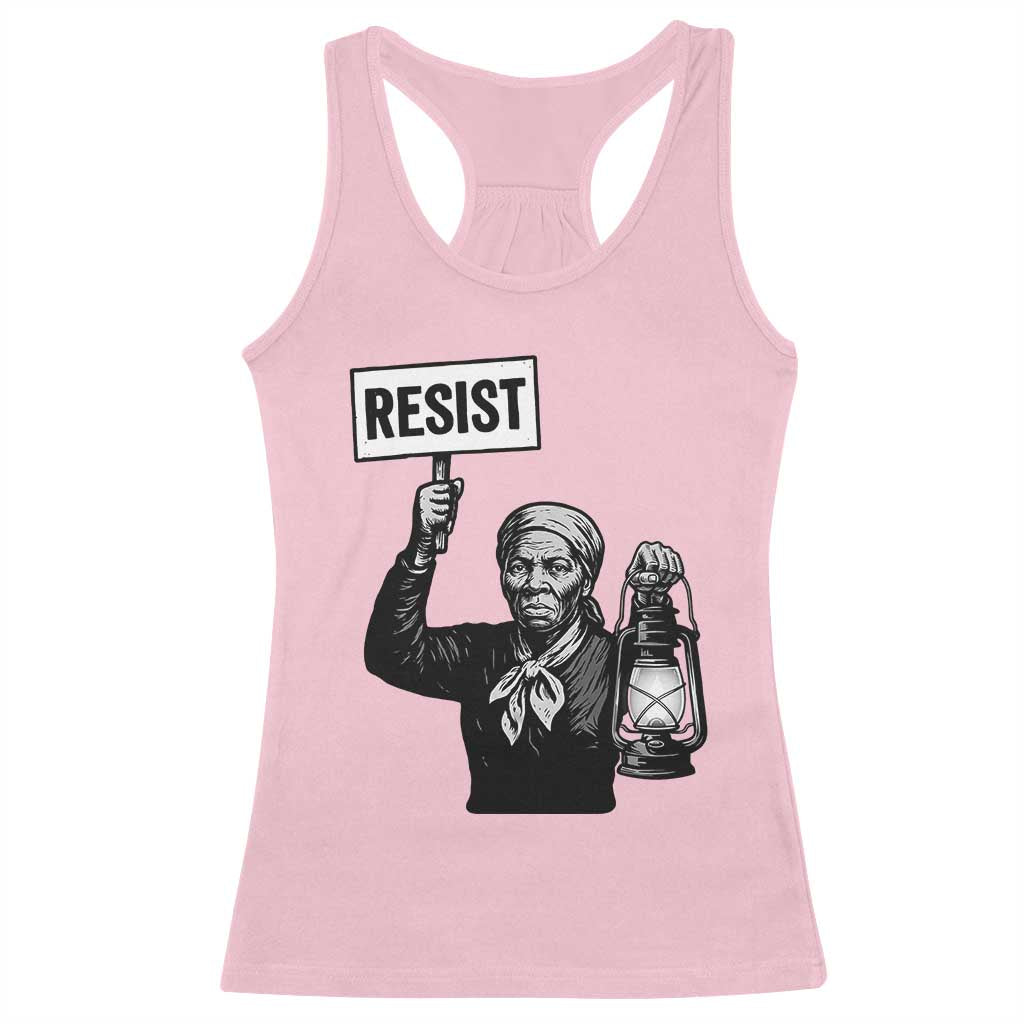 Harriet Tubman Says Resist Racerback Tank Top Women Empowerment Quote - Wonder Print Shop