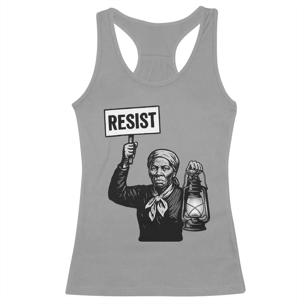 Harriet Tubman Says Resist Racerback Tank Top Women Empowerment Quote - Wonder Print Shop