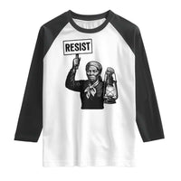Harriet Tubman Says Resist Raglan Shirt Women Empowerment Quote - Wonder Print Shop