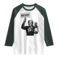 Harriet Tubman Says Resist Raglan Shirt Women Empowerment Quote - Wonder Print Shop