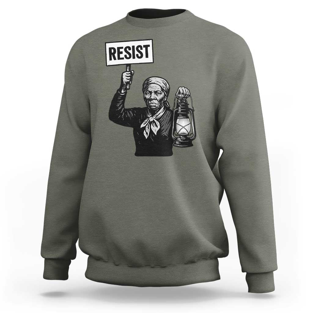 Harriet Tubman Says Resist Sweatshirt Women Empowerment Quote - Wonder Print Shop