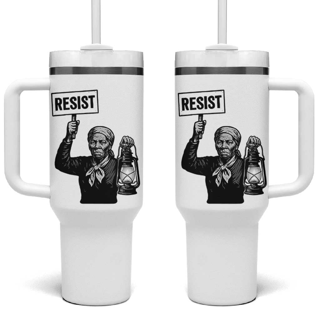 Harriet Tubman Says Resist Tumbler With Handle Women Empowerment Quote - Wonder Print Shop