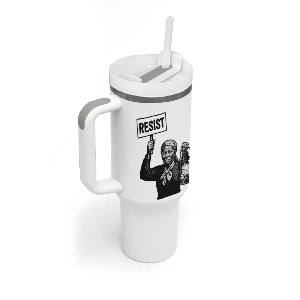 Harriet Tubman Says Resist Tumbler With Handle Women Empowerment Quote - Wonder Print Shop