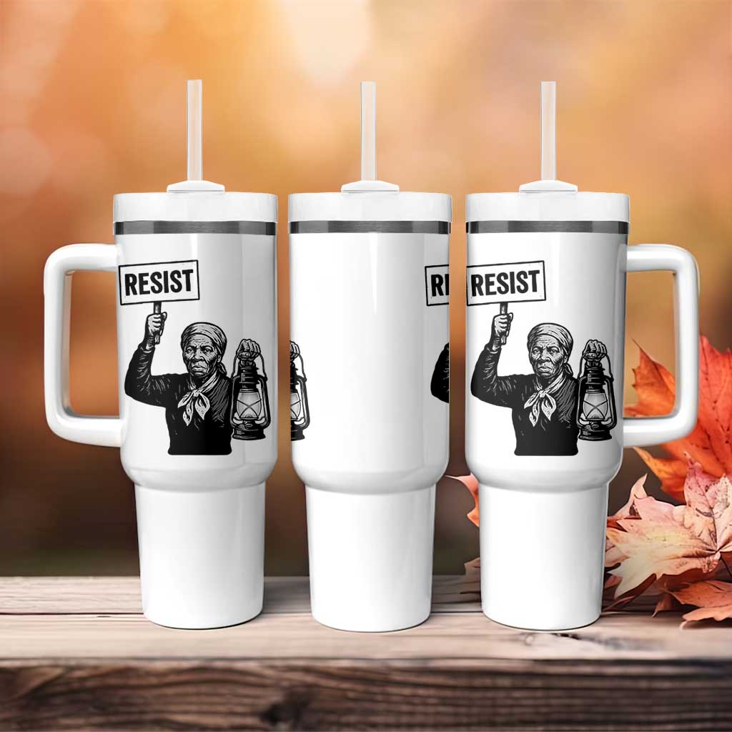 Harriet Tubman Says Resist Tumbler With Handle Women Empowerment Quote - Wonder Print Shop