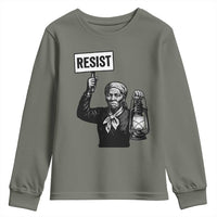 Harriet Tubman Says Resist Youth Sweatshirt Women Empowerment Quote - Wonder Print Shop