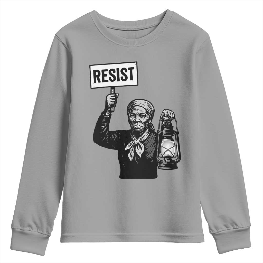 Harriet Tubman Says Resist Youth Sweatshirt Women Empowerment Quote - Wonder Print Shop