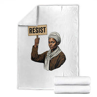 Funny Harriet Tubman Says Resist Throw Blanket Black Pride Inspiration Gift - Wonder Print Shop