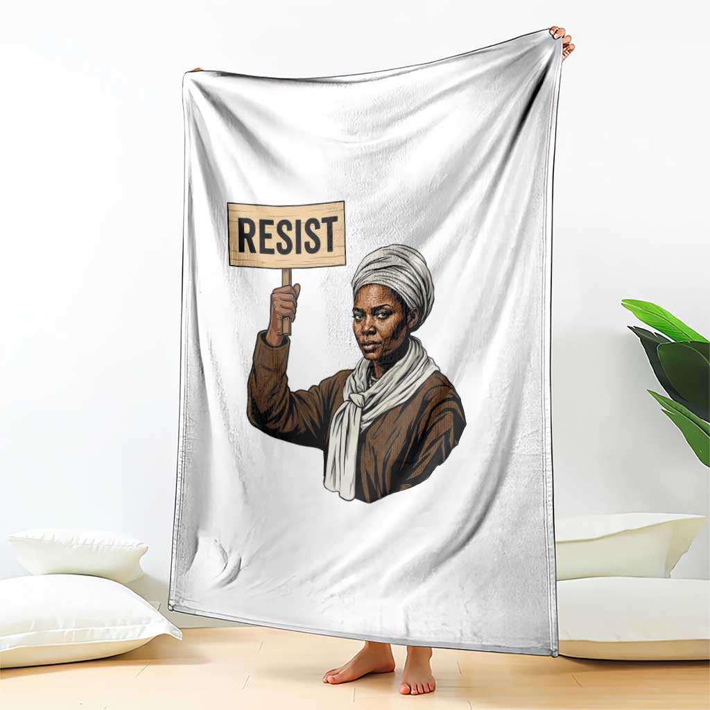 Funny Harriet Tubman Says Resist Throw Blanket Black Pride Inspiration Gift - Wonder Print Shop