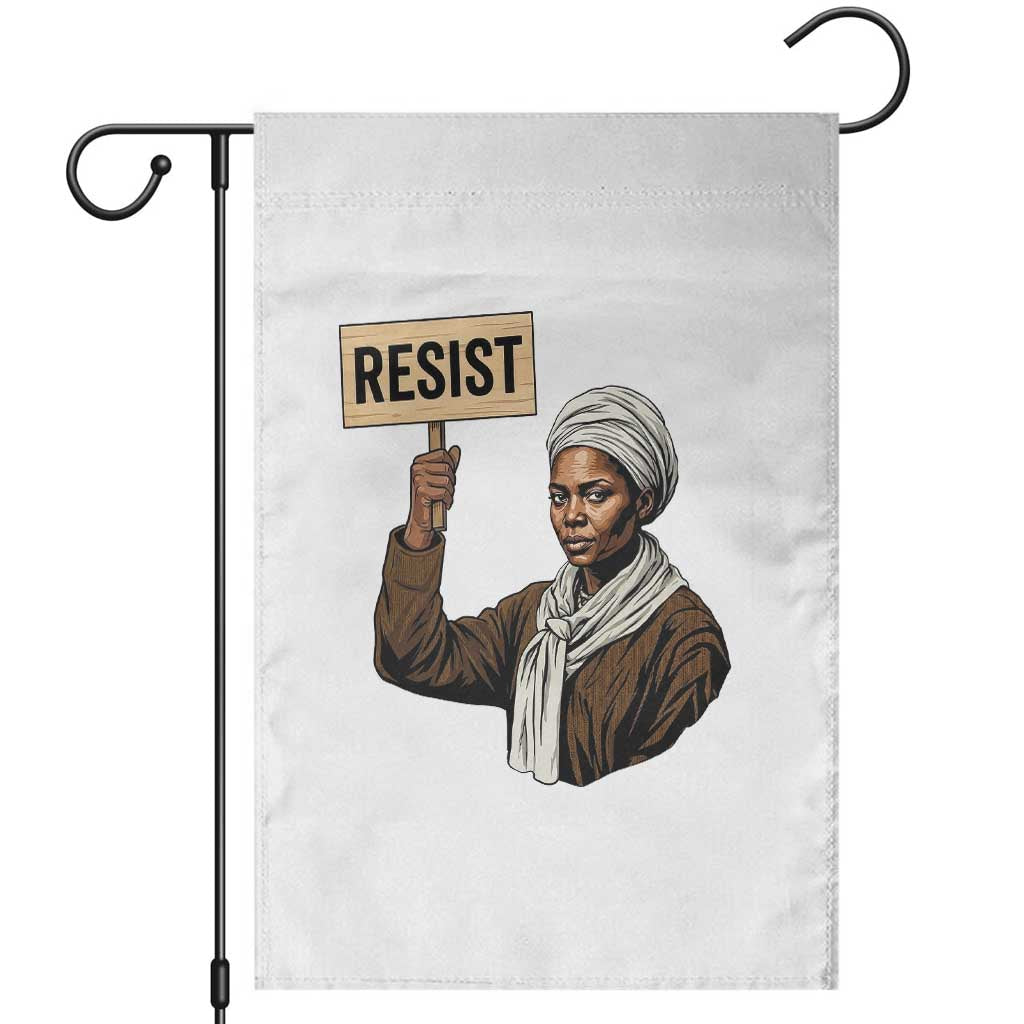 Funny Harriet Tubman Says Resist Garden Flag Black Pride Inspiration Gift - Wonder Print Shop