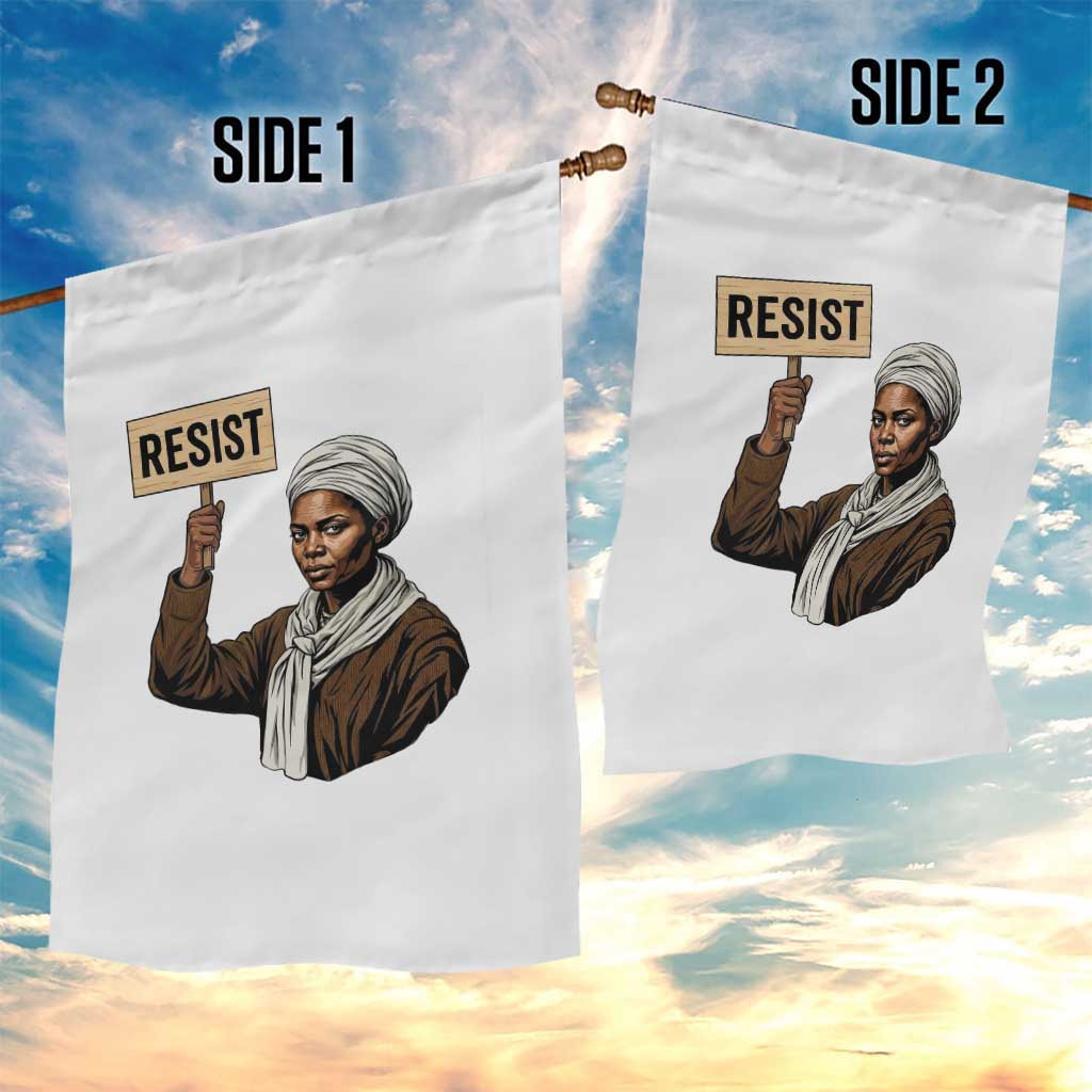 Funny Harriet Tubman Says Resist Garden Flag Black Pride Inspiration Gift - Wonder Print Shop