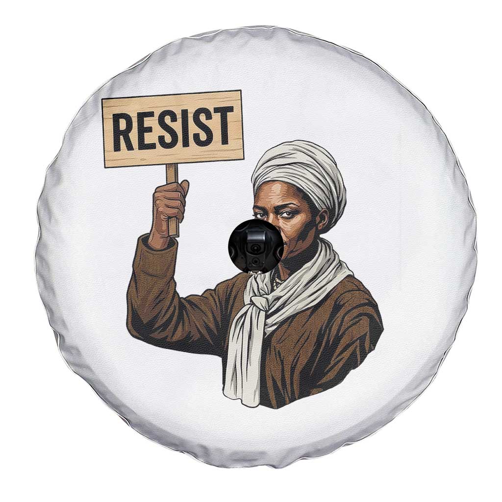 Funny Harriet Tubman Says Resist Spare Tire Cover Black Pride Inspiration Gift - Wonder Print Shop