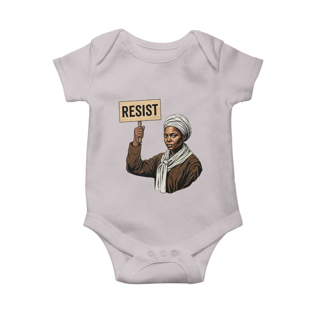 Funny Harriet Tubman Says Resist Baby Onesie Black Pride Inspiration Gift - Wonder Print Shop