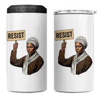 Funny Harriet Tubman Says Resist 4 in 1 Can Cooler Tumbler Black Pride Inspiration Gift - Wonder Print Shop