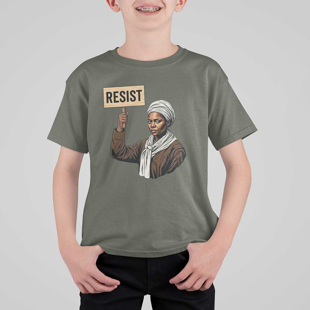 Funny Harriet Tubman Says Resist T Shirt For Kid Black Pride Inspiration Gift - Wonder Print Shop