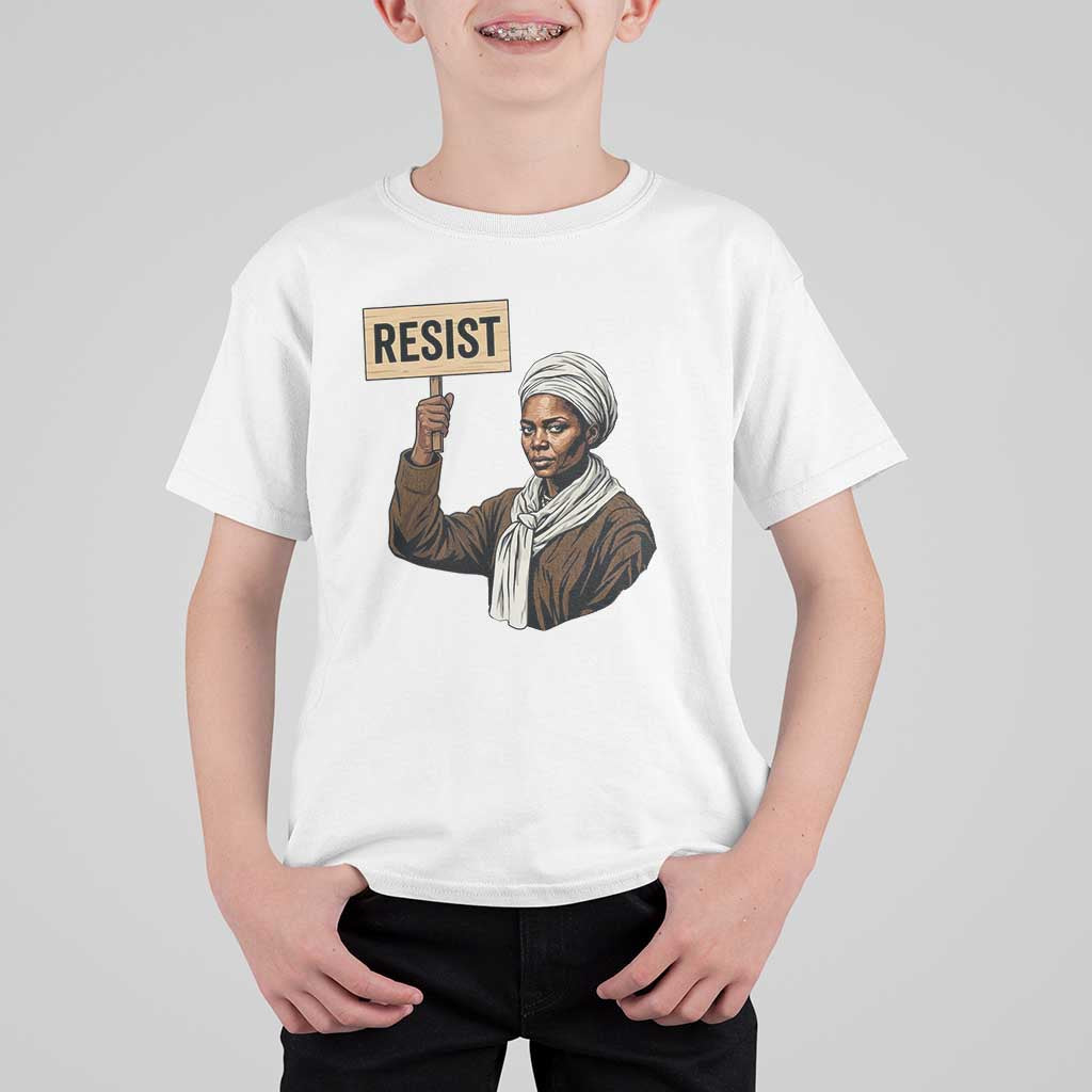 Funny Harriet Tubman Says Resist T Shirt For Kid Black Pride Inspiration Gift - Wonder Print Shop