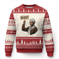Funny Harriet Tubman Says Resist Ugly Christmas Sweater Black Pride Inspiration Gift - Wonder Print Shop