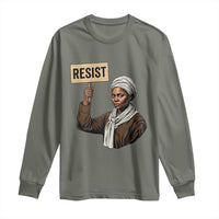 Funny Harriet Tubman Says Resist Long Sleeve Shirt Black Pride Inspiration Gift - Wonder Print Shop