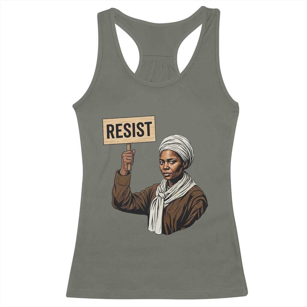 Funny Harriet Tubman Says Resist Racerback Tank Top Black Pride Inspiration Gift - Wonder Print Shop