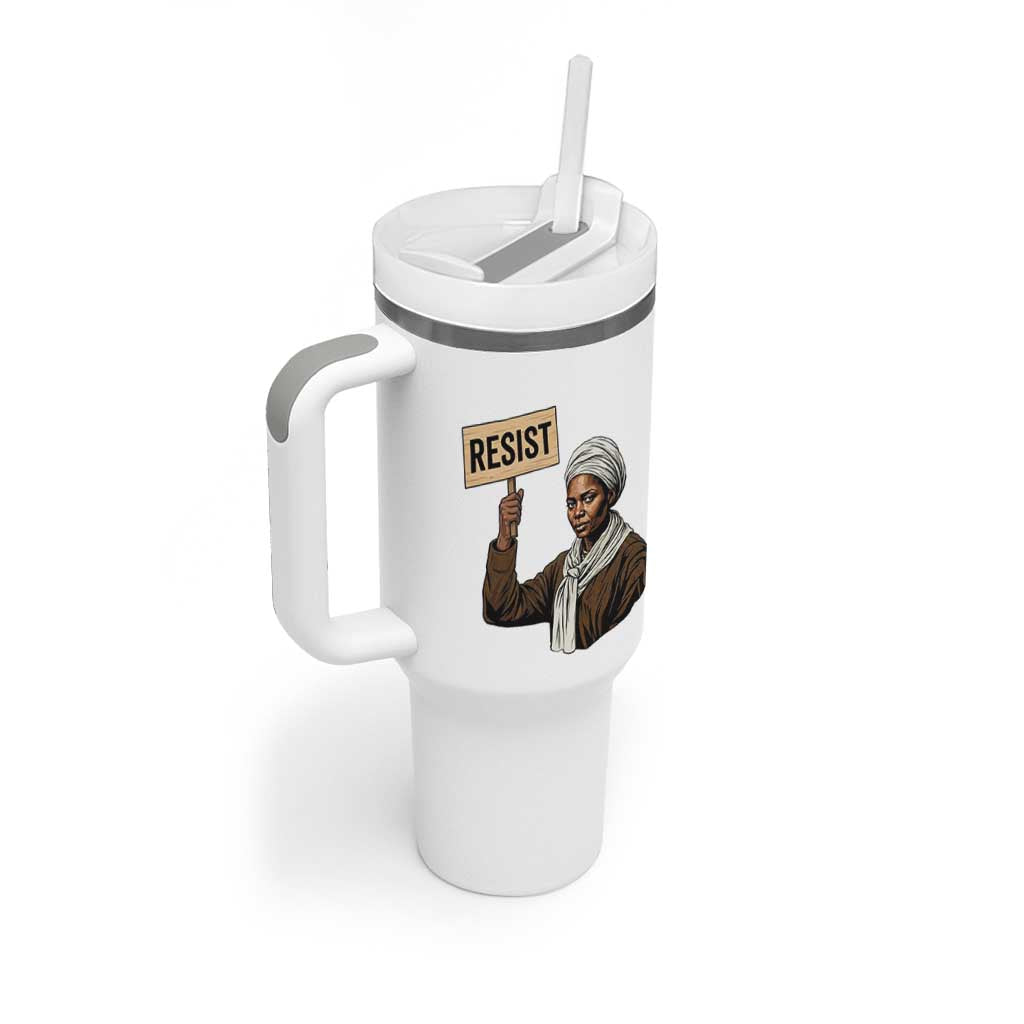 Funny Harriet Tubman Says Resist Tumbler With Handle Black Pride Inspiration Gift - Wonder Print Shop