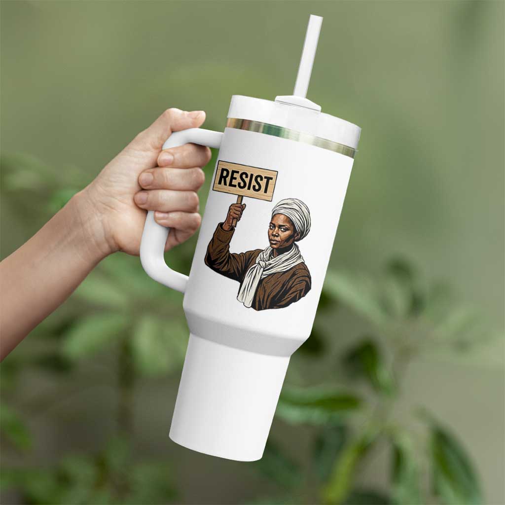 Funny Harriet Tubman Says Resist Tumbler With Handle Black Pride Inspiration Gift - Wonder Print Shop