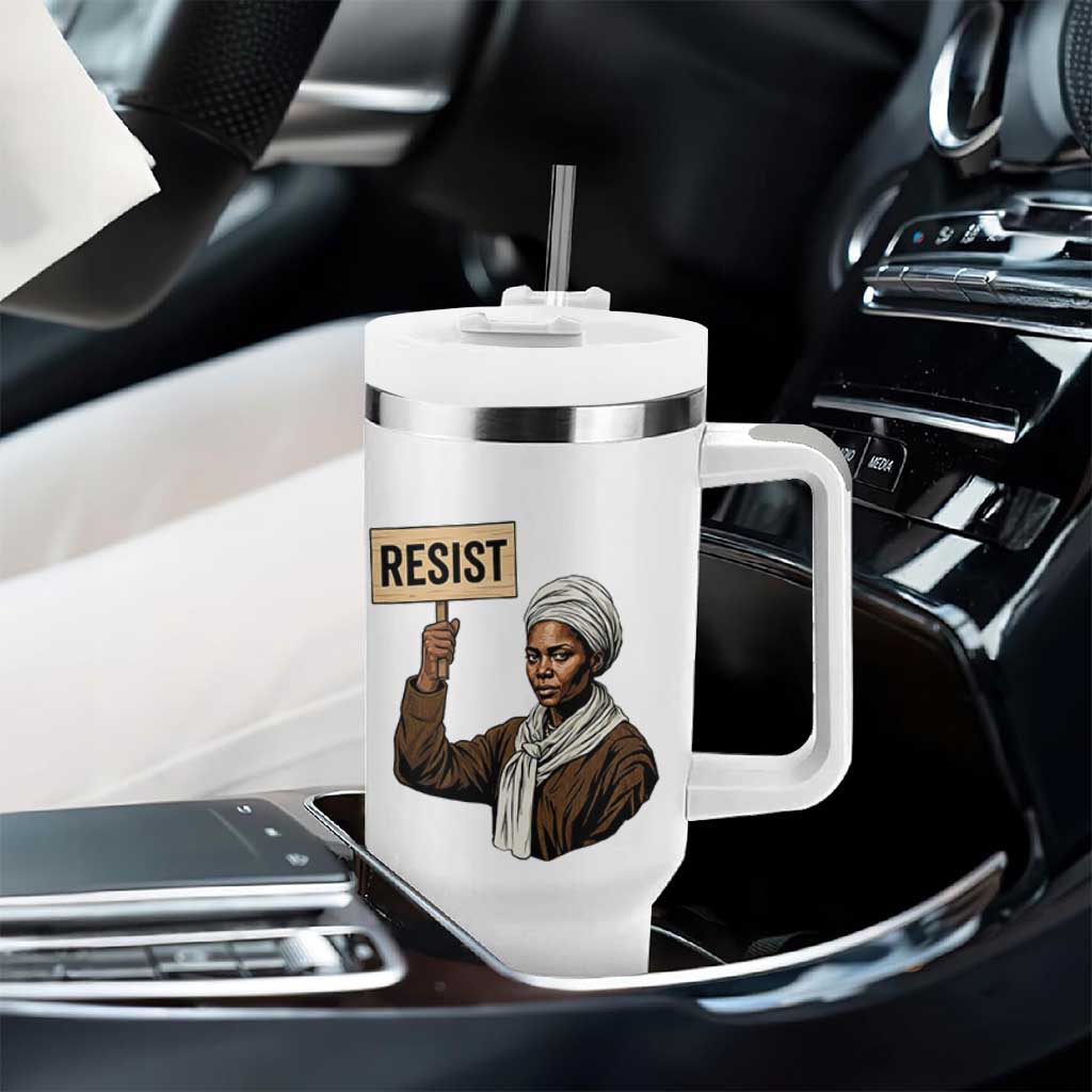 Funny Harriet Tubman Says Resist Tumbler With Handle Black Pride Inspiration Gift - Wonder Print Shop