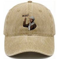 Funny Harriet Tubman Says Resist Washed Cotton Baseball Cap Black Pride Inspiration Gift