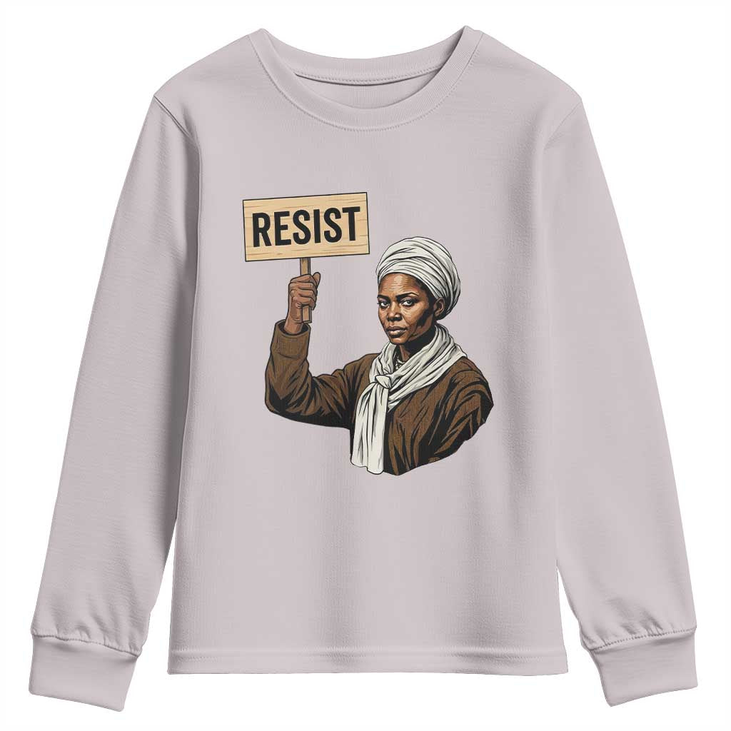 Funny Harriet Tubman Says Resist Youth Sweatshirt Black Pride Inspiration Gift - Wonder Print Shop