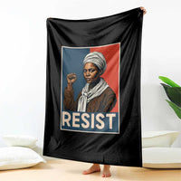 Funny Harriet Tubman Says Resist Throw Blanket Strong Black Woman Leader - Wonder Print Shop
