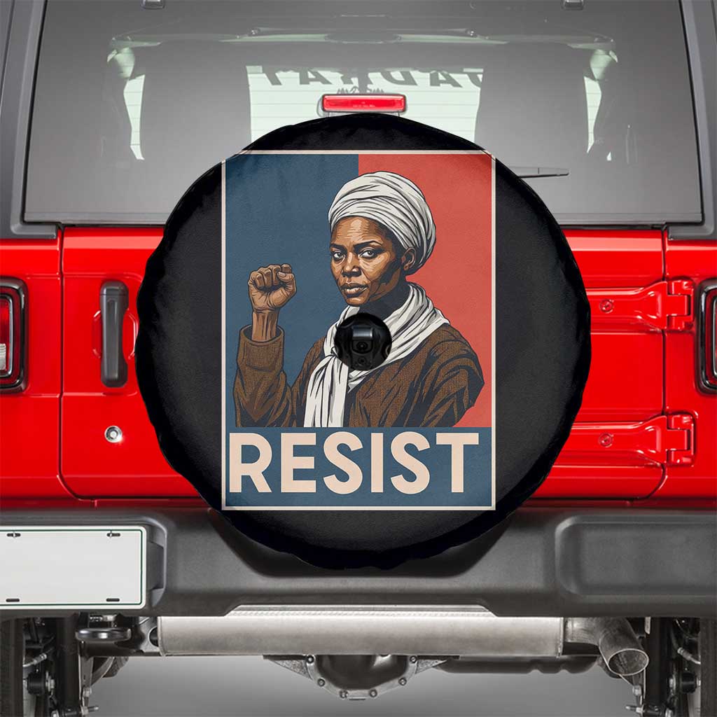 Funny Harriet Tubman Says Resist Spare Tire Cover Strong Black Woman Leader - Wonder Print Shop