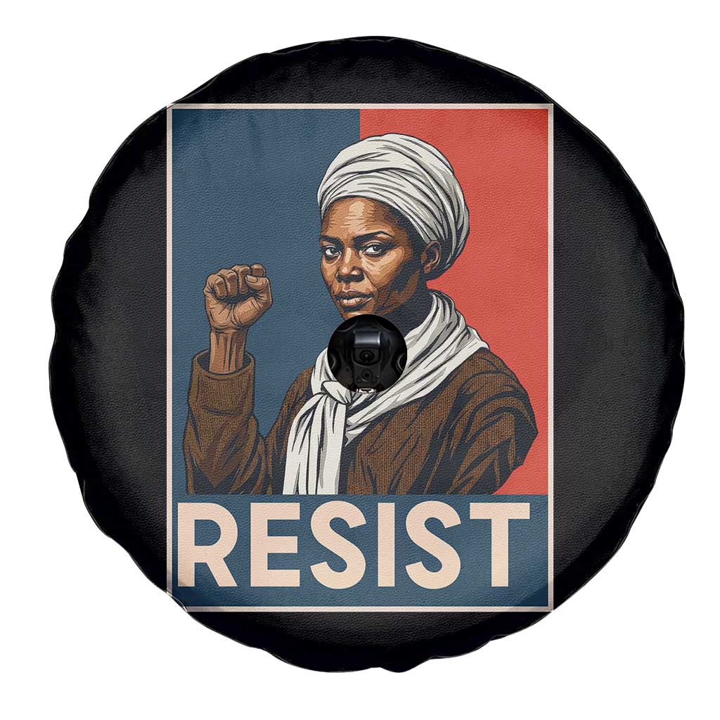 Funny Harriet Tubman Says Resist Spare Tire Cover Strong Black Woman Leader - Wonder Print Shop