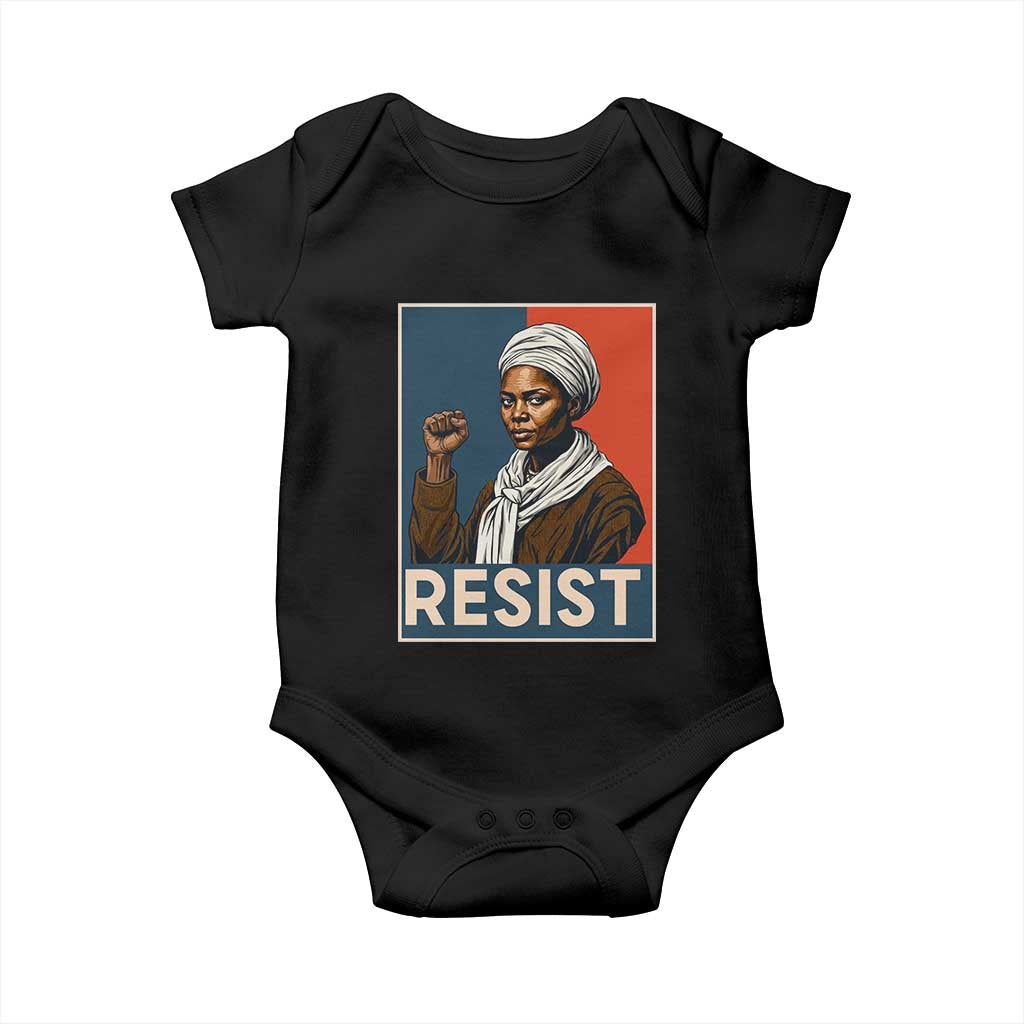 Funny Harriet Tubman Says Resist Baby Onesie Strong Black Woman Leader - Wonder Print Shop