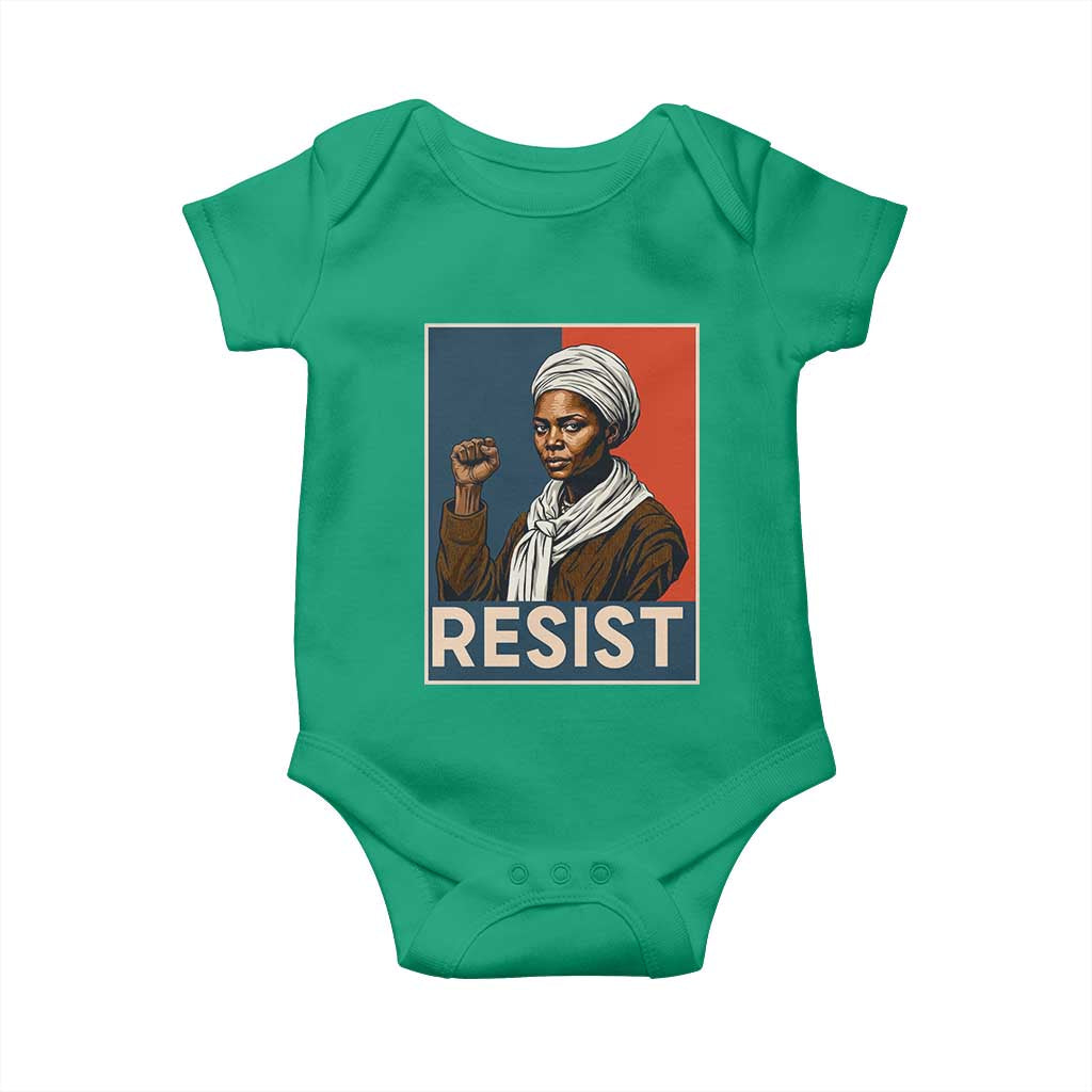 Funny Harriet Tubman Says Resist Baby Onesie Strong Black Woman Leader - Wonder Print Shop